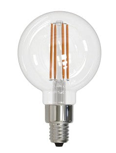 CLEAR ROUND CANDELABRA LED G16 BULB